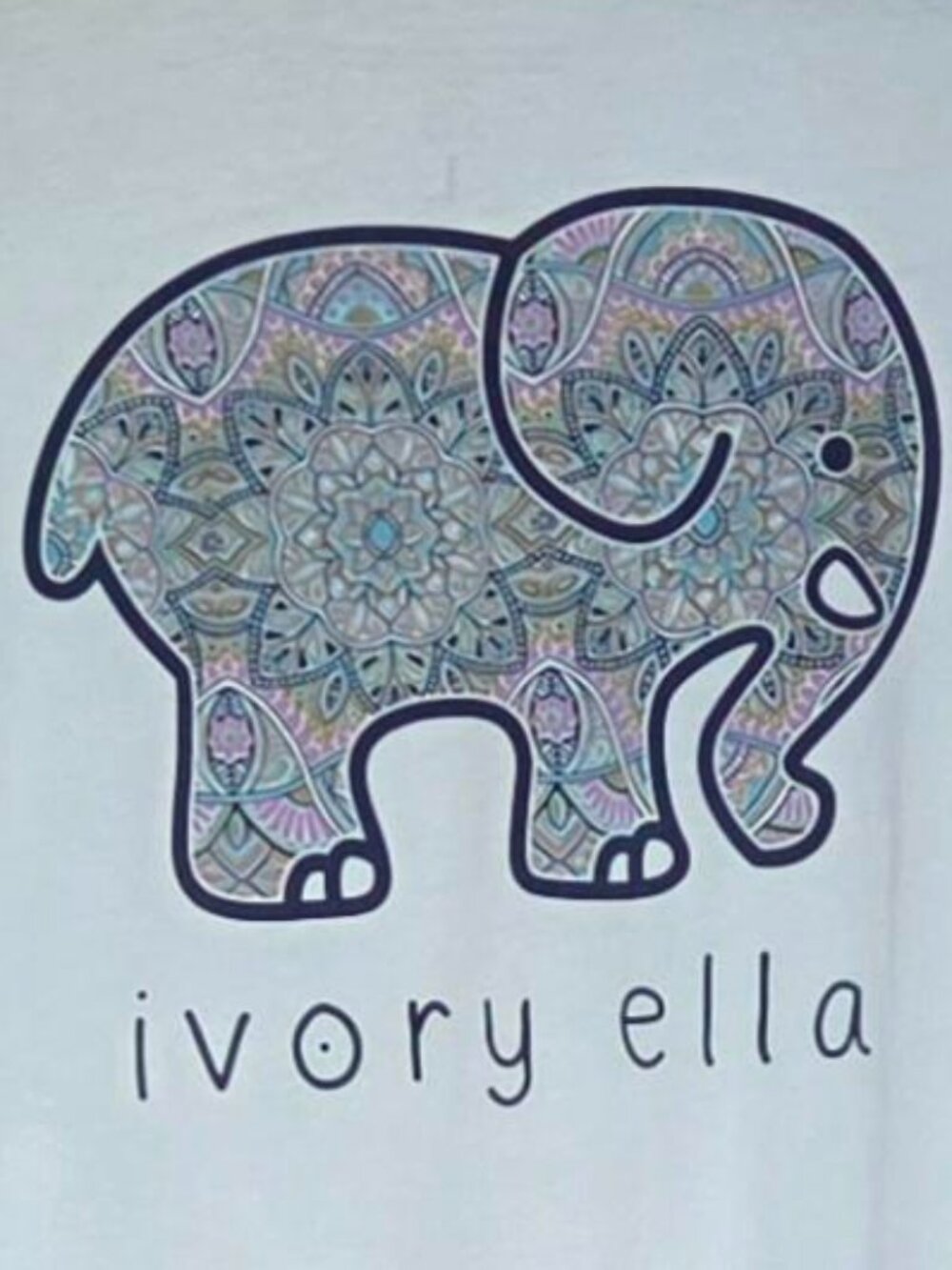 Ivory Ella Women’s Cream Long Sleeve Crewneck Logo T-shirt - Picture 3 of 9